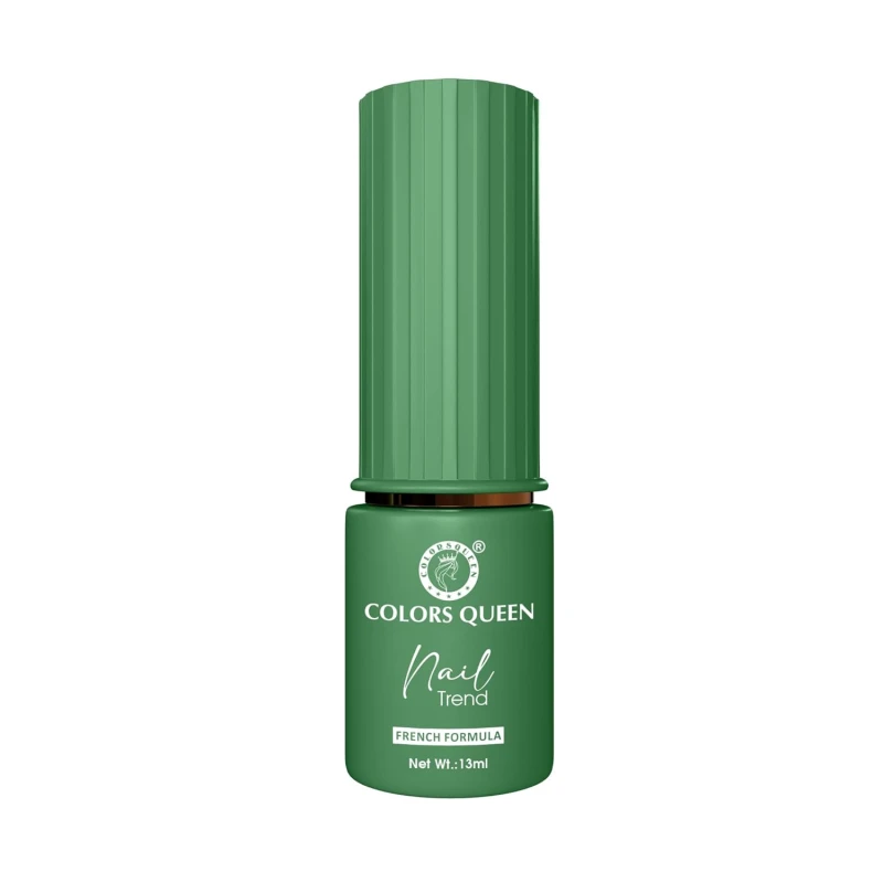 Colors Queen Nail Trend Glossy Nail Polish | Chip Resisting & Quick Drying Nail Paint with High Shine | 7 Toxin Free Formula | Vegan & Cruelty Free | Long Lasting & Vibrant Nail Paint for Women ( Kombu Green, 13ml) Makeup