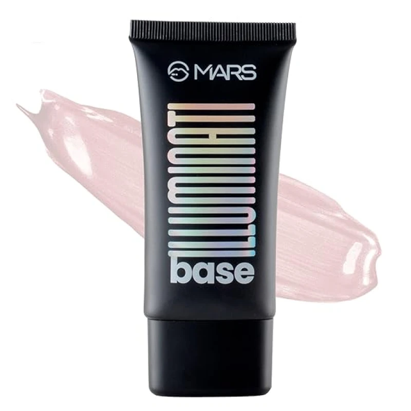 MARS Illuminati Base Dewy Primer with Highlighter | Glowy Dewy Primer for Face Makeup | Natural Finish (45ml) (PINK) Makeup