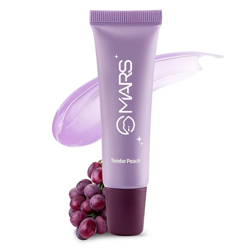MARS Lippy Top Hydrating Lip Gel (10ml) (01-PLUMPY GRAPES) | Nourished With Vitamin-E & Shea Butter | Long Lasting Hydration | Glossy Finish | Easy to Apply Makeup