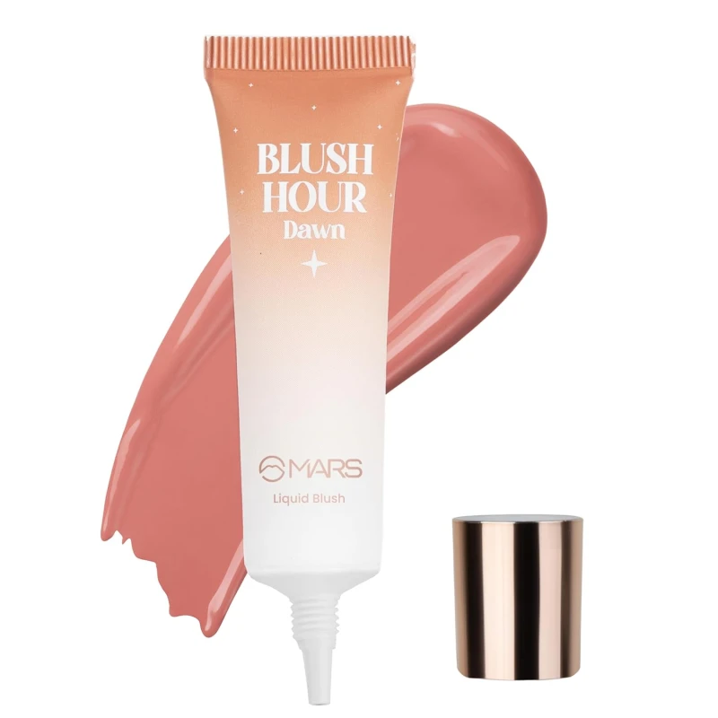 MARS Liquid Blush Hour (12 ml) (01-DAWN) | Dewy-Matte Finish | Highly Pigmented | Lightweight & Long-Lasting Formula | Effortless Application Makeup