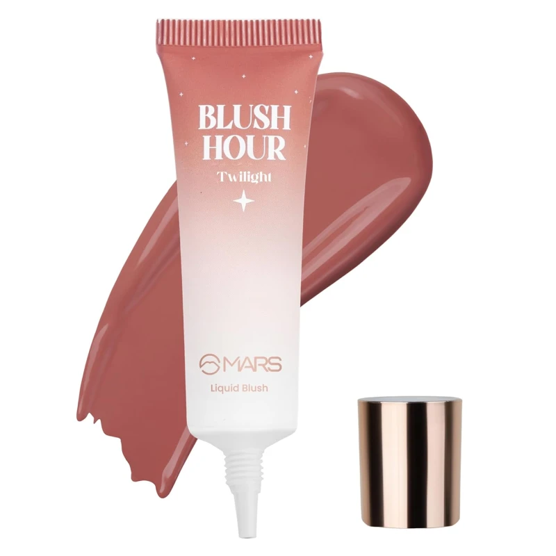 MARS Liquid Blush Hour (12 ml) (02-TWILIGHT) | Dewy-Matte Finish | Highly Pigmented | Lightweight & Long-Lasting Formula | Effortless Application Makeup