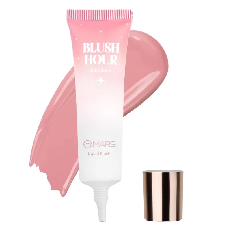 MARS Liquid Blush Hour (12 ml) (03-SUNKISSED) | Dewy-Matte Finish | Highly Pigmented | Lightweight & Long-Lasting Formula | Effortless Application Makeup