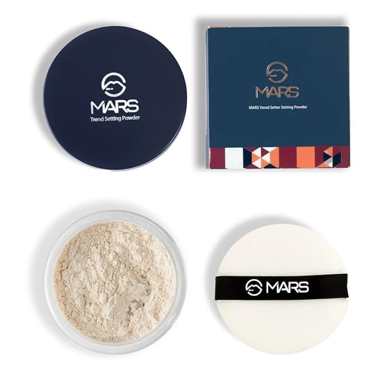 MARS Trend Setting Loose Powder | Lightweight & Long Lasting | Ultra Fine Setting Powder for Face Makeup (8.0 gm) (04-Brighening) Makeup