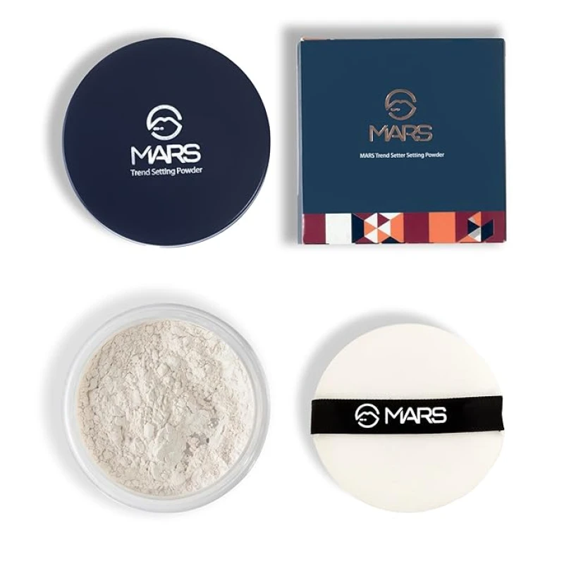 MARS Trend Setting Loose Powder | Lightweight & Long Lasting | Ultra fine Setting Powder for face Makeup (8.0 gm) (01-Matte Translucent) Makeup