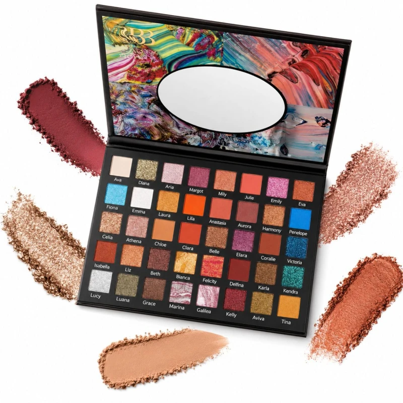 Beauty Berry 40 Fashion Eyeshadow Palette for Professional Makeup | 40 Highly Pigmented Matte, Shimmer & Glitter Shades with Mirror | Long Lasting Eye Makeup Kit for Women Makeup