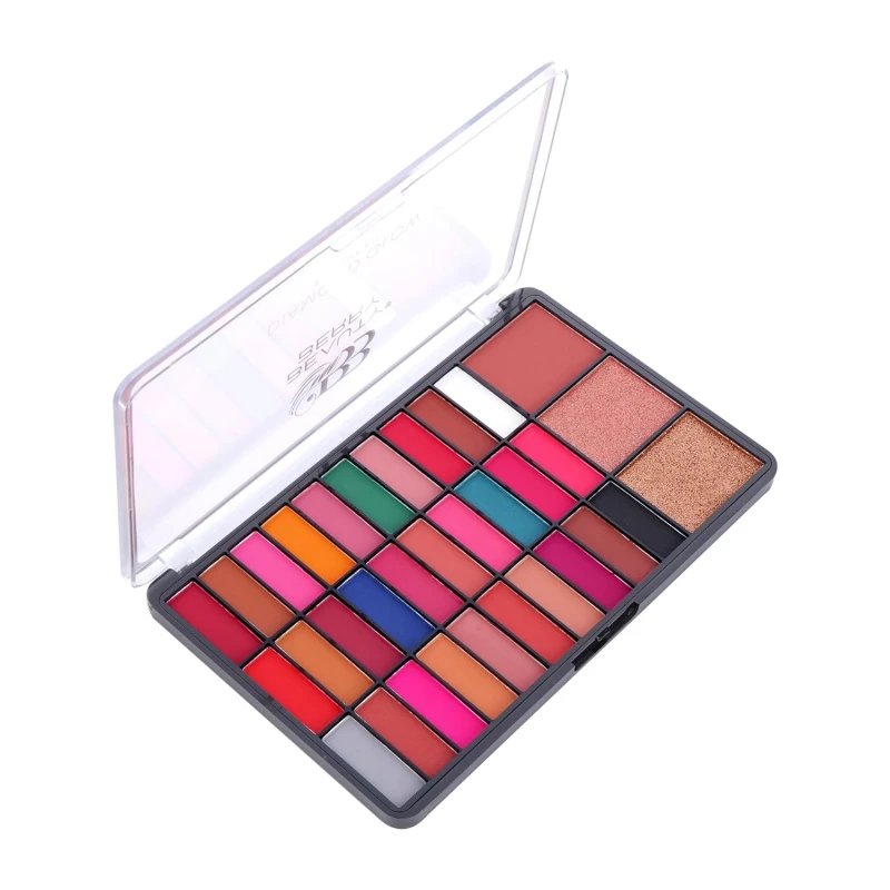 Beauty Berry Diamond Glow Makeup and Eyeshadow Kit | 30 Highly Pigmented Matte Eyeshadows with 2 Highlighters and 1 Blusher | Easily Blendable & Long Wearing Eyeshadow Palette (Shade - 01) Makeup