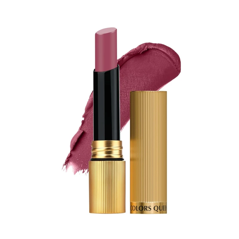 Colors Queen Hold Up Full Day Non-Transfer Matte Lipstick | Long Lasting and Weightless Formula | Intense Color Pay Off | Waterproof Lipstick for Women (122 - Rose Wood, 4g) — Makeup — Colours queen cosmetics | colourheart