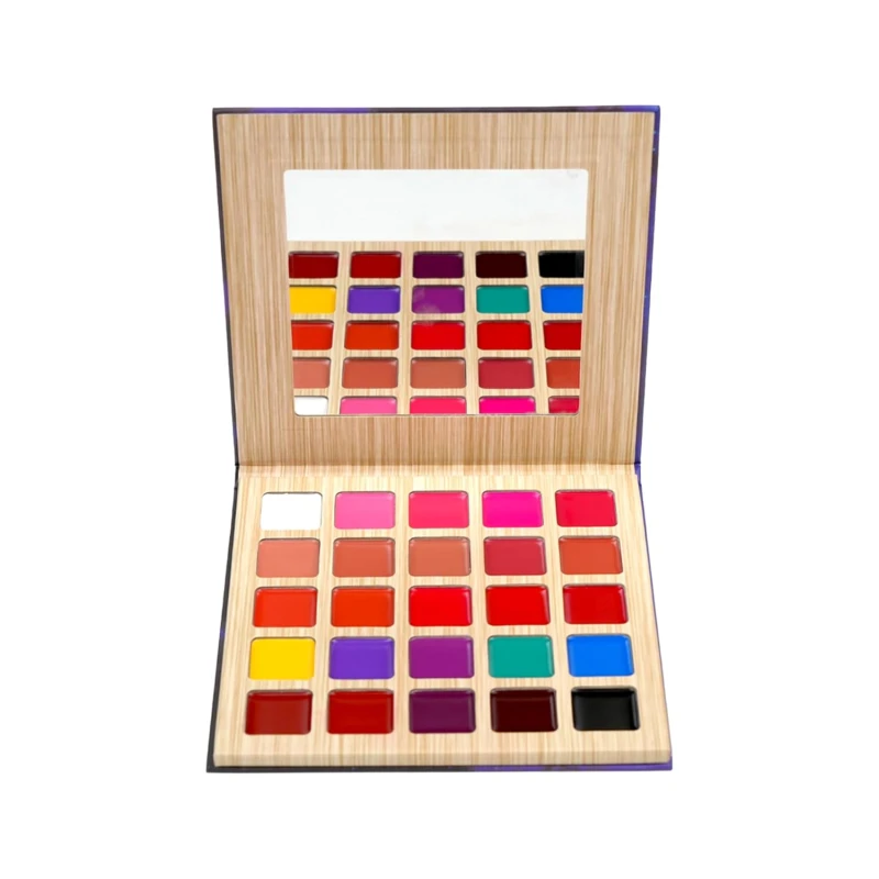 Colors Queen Multishade Lip Palette with 25 Lipstick Colors,Creamy Matte Finish Lip Colors,Feather Lightweight Formula,Versatile Color Options,Travel Friendly Lipstick Palette with Attached Mirror — Makeup —  | colourheart
