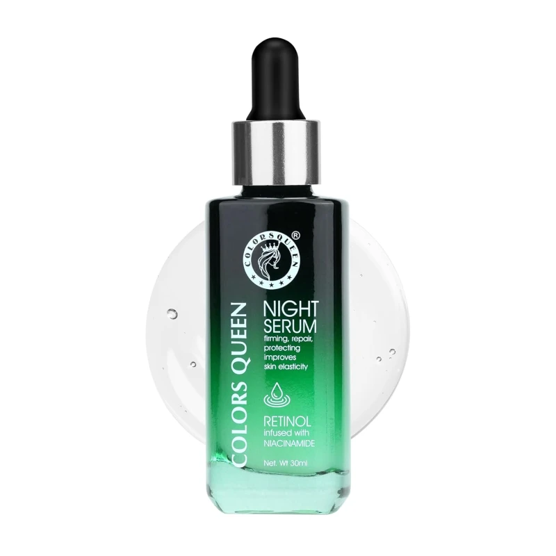 Colors Queen Retinol Night Serum – 30ml | Reduce Fine Lines & Wrinkle, Anti-Ageing Night Face Serum | Niacinamide Face Serum for Younger Looking Skin Makeup