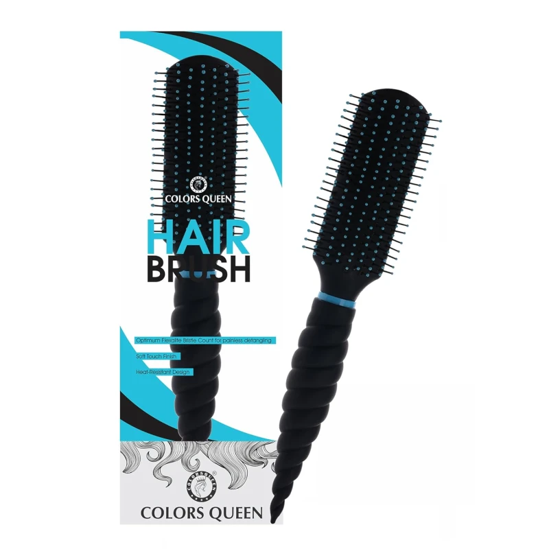 Colors Queen Small Paddle Hair Brush with Strong & Flexible Bristles | Hair Brush for Men & Women for Grooming, Straightening, Smoothing & Detangling Hair (Small Paddle Brush) Makeup