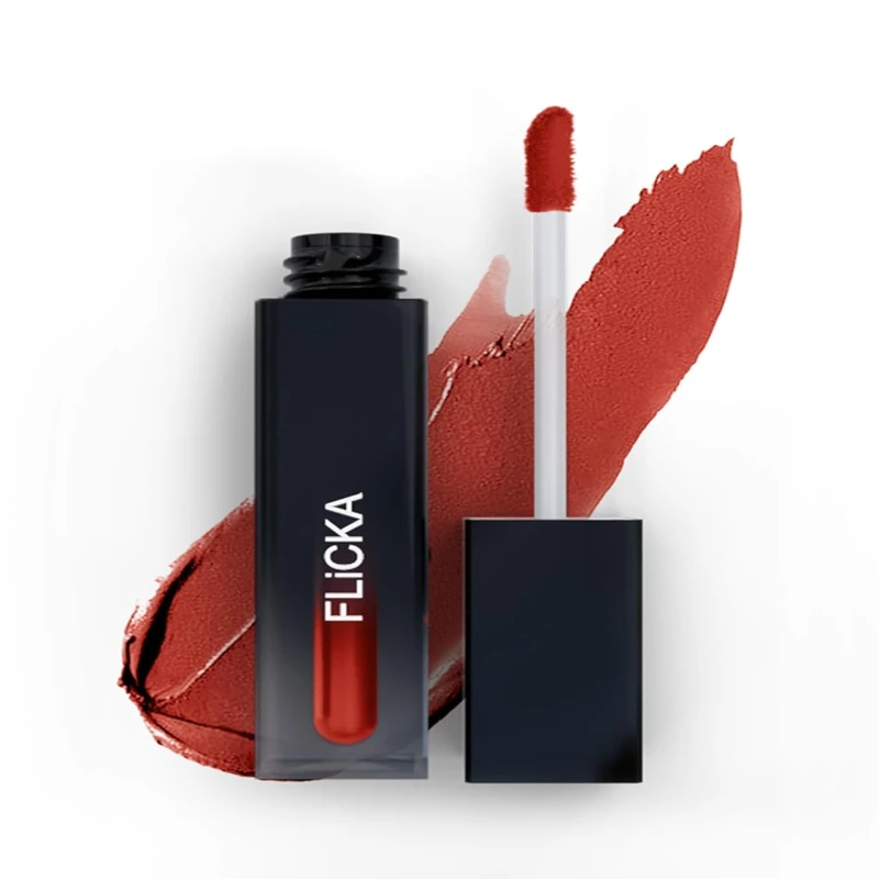 FLiCKA Set and Attack Liquid Matte Lipstick For Women| Transfer Proof, Smudge Proof, Non-Sticky, Creamy Lightweight Lipstick For Women, 10 Walnut Wonder, 7ml Makeup