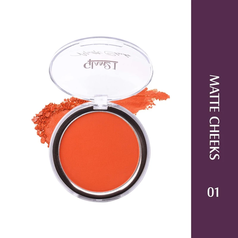 Glam21 Matte Cheek Blush | Perfect Pop of Color | Seamless Texture & Perfect Coverage Richly | Pigmented | Ultra Matte | Blendable | Suits all skin tones| 8.7gm | Shade-01 Makeup