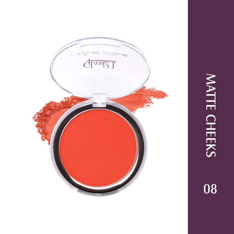 Glam21 Matte Cheek Blush | Perfect Pop of Color | Seamless Texture & Perfect Coverage Richly | Pigmented | Ultra Matte | Blendable | Suits all skin tones| 8.7gm |Shade-08 Makeup