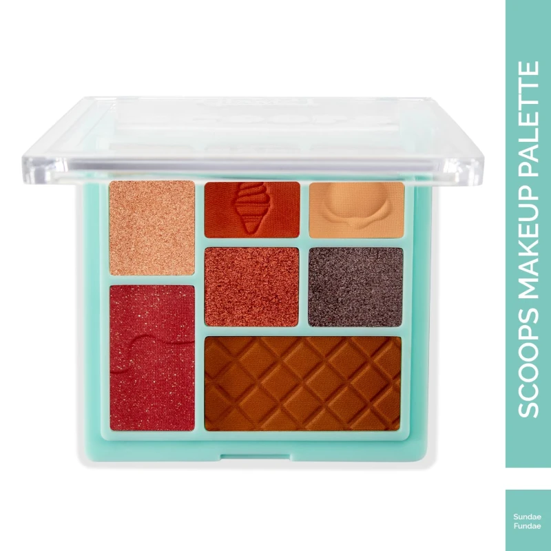 Glam21 Scoop Makeup Palette | Face Palette With Eyeshadow, Blusher, Contour and Highlighter | Mix of Mattes & Shimmers | Highly Pigmented | Travel-Friendly | All-in-One Kit | Sundae Fundae|15gm Makeup