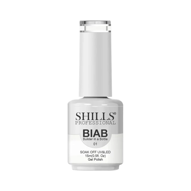 SHILLS PROFESSIONAL BIAB – Builder in a Bottle 15ml | Soak Off UV & LED Gel Polish | Nail Strengthener, Base & Builder Gel in One | Long-Lasting, Chip-Resistant Formula | Available in 6 Shades (01 – Classic Nude) Makeup