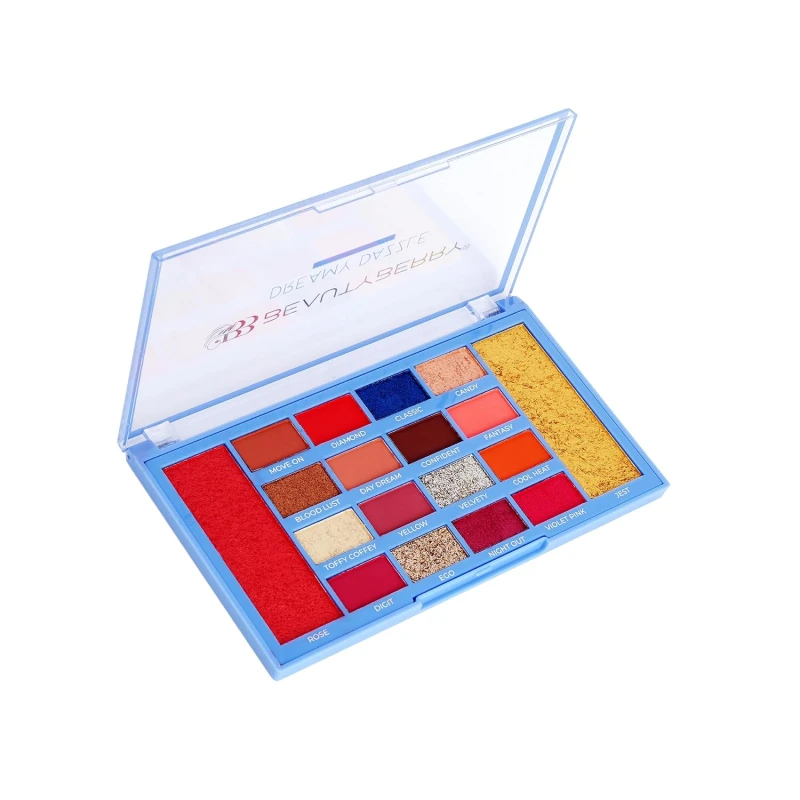 Beauty Berry Dreamy Dazzle Makeup and Eyeshadow Palette with Matte, Shimmer &amp; Glitter Shades | Easy to Blend, Highly Pigmented Eyeshadow | Long Wearing Eyeshadow Palette for Eye Makeup (Shade - 02, 40g) thumbnail 2