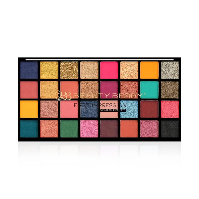 Beauty Berry First Impression Eyeshadow Palette | Eyeshadow Palette with Mix of 32 Matte, Shimmer &amp; Glitter Shades | No Fallout, Highly Pigmented Eyeshadow Palette for Eye Makeup (Shade - 01) thumbnail 4
