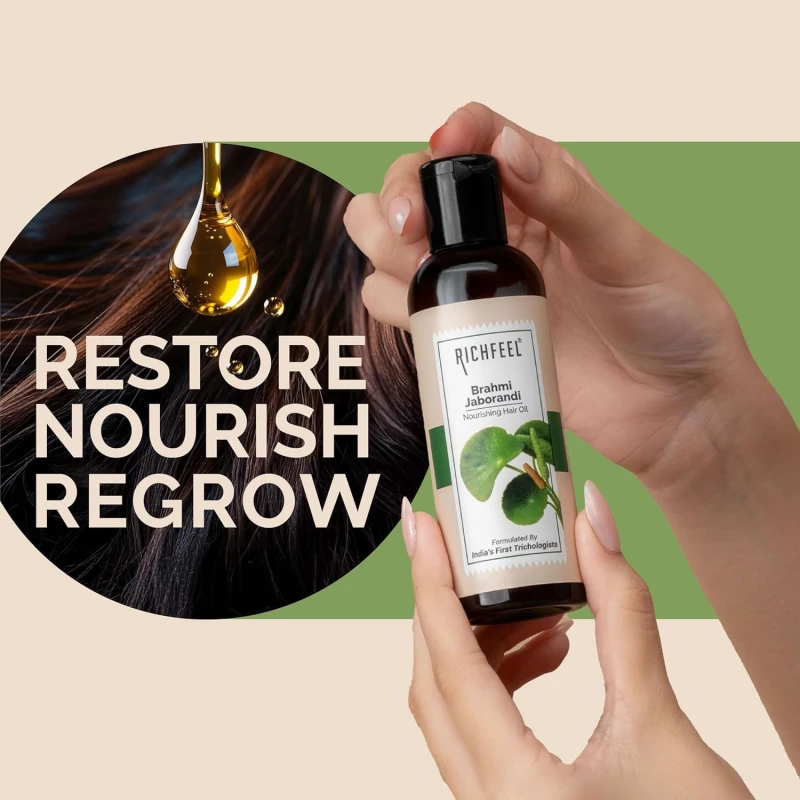 Brahmi Jaborandi Nourishing Hair Oil 80 ml thumbnail 5