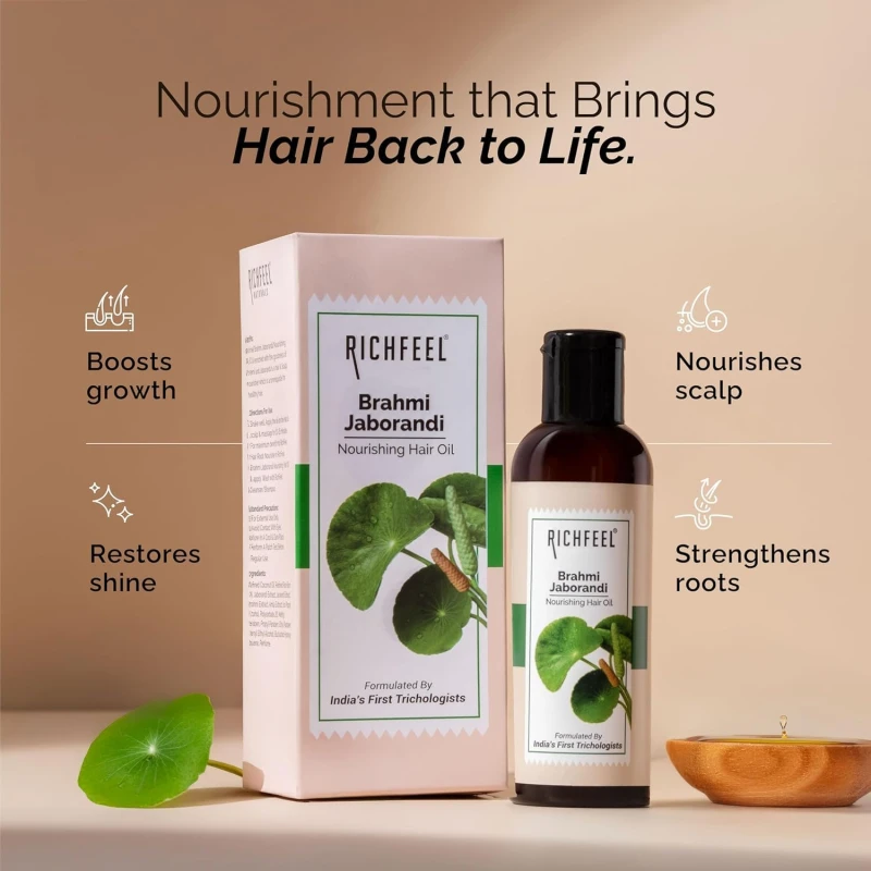 Brahmi Jaborandi Nourishing Hair Oil 80 ml thumbnail 7