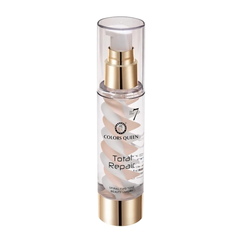 Colors Queen 7 in 1 Total Repair Liquid Foundation | Full Coverage, Oil Free Comes with Primer, Concealer, Moisturizer, CC Cream for Smooth and Radiant Skin | Foundation for Face Makeup (03 - Natural, 50g) thumbnail 6