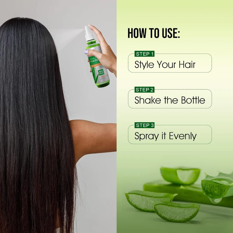 Colors Queen Aloe Styling Hair Spray – 200 ml | Non-Sticky, Hair Setting, Styling &amp; Volume Spray | Quick Hair Styling Spray for Men &amp; Women infused with Aloe Vera &amp; Vitamin B5 thumbnail 5