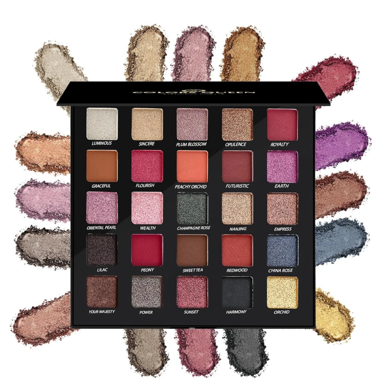 Colors Queen Divine Eyeshadow Palette – 37.5g | 25 Ultra Pigmented Colors Eyeshadow Palette | Easy to Blend, Lightweight &amp; Long Wearing with Matte &amp; Shimmery Shades (Multicolor - 02) thumbnail 2