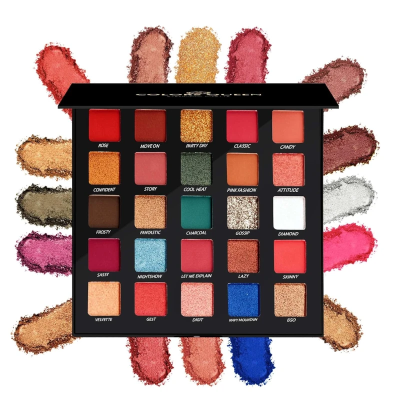 Colors Queen Divine Eyeshadow Palette – 37.5g | 25 Ultra Pigmented Multi-Colors Shades, Easy to Blend, Lightweight &amp; Long Wearing Eyeshadow Palette with Matte &amp; Shimmery Shades (Multicolor - 01) thumbnail 2