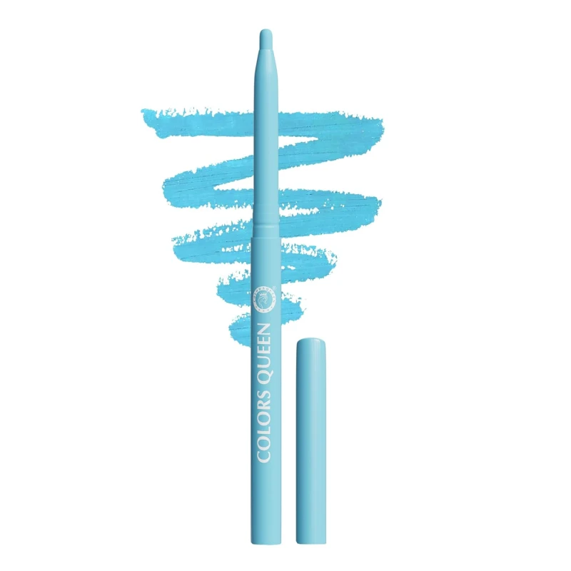 Colors Queen Extreme Color Kajal Pencil - 03 Bright Blue, 0.4g | Smooth One Stroke Application with Ultra Creamy Texture | 16 Hrs Long Stay, Non Transfer, Smudge Proof &amp; Waterproof Kajal for Women thumbnail 6