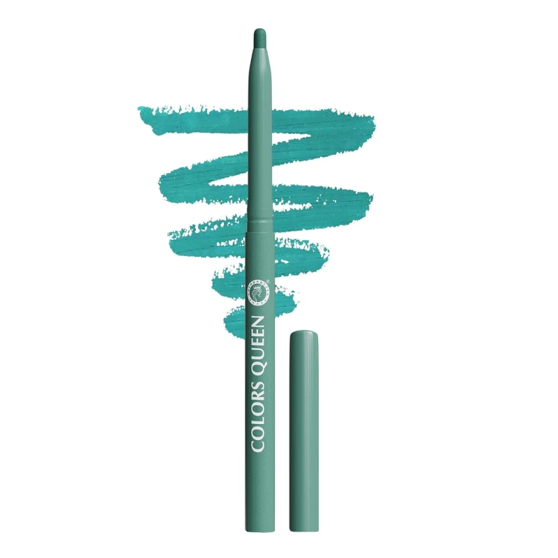 Colors Queen Extreme Color Kajal Pencil - 05 Peacock Green, 0.4g | Smooth One Stroke Application with Ultra Creamy Texture | 16 Hrs Long Stay, Non Transfer, Smudge Proof &amp; Waterproof Kajal for Women thumbnail 5