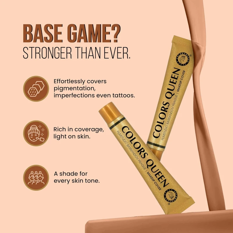 Colors Queen Film Studio Makeup Cover foundation with SPF-30 | Lightweight Texture, Long Lasting Waterproof | Full Coverage, Hypoallergenic Matte Finish Foundation for Face Makeup (223) thumbnail 3