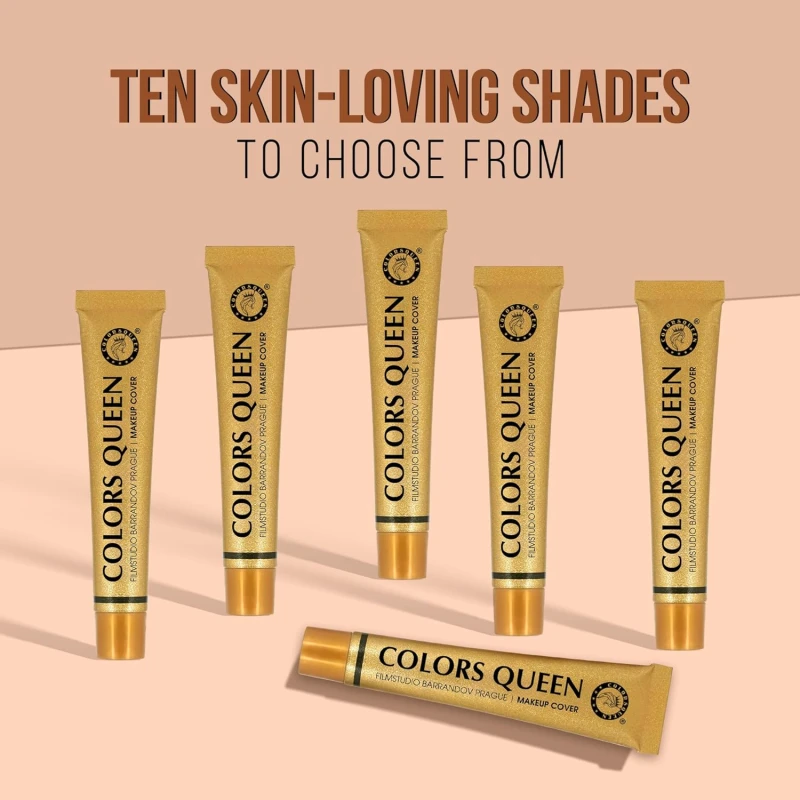 Colors Queen Film Studio Makeup Cover foundation with SPF-30 | Lightweight Texture, Long Lasting Waterproof | Full Coverage, Hypoallergenic Matte Finish Foundation for Face Makeup (224) thumbnail 5