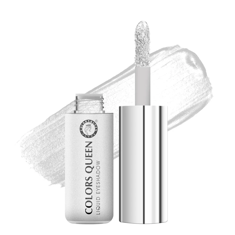 Colors Queen Metallic Liquid Eyeshadow Highly Pigmented &amp; Long Lasting Eyeshadow | Smooth One Stroke Application, Non-Transfer, Waterproof Eye Shadow (Shade - 01, 7g) thumbnail 2