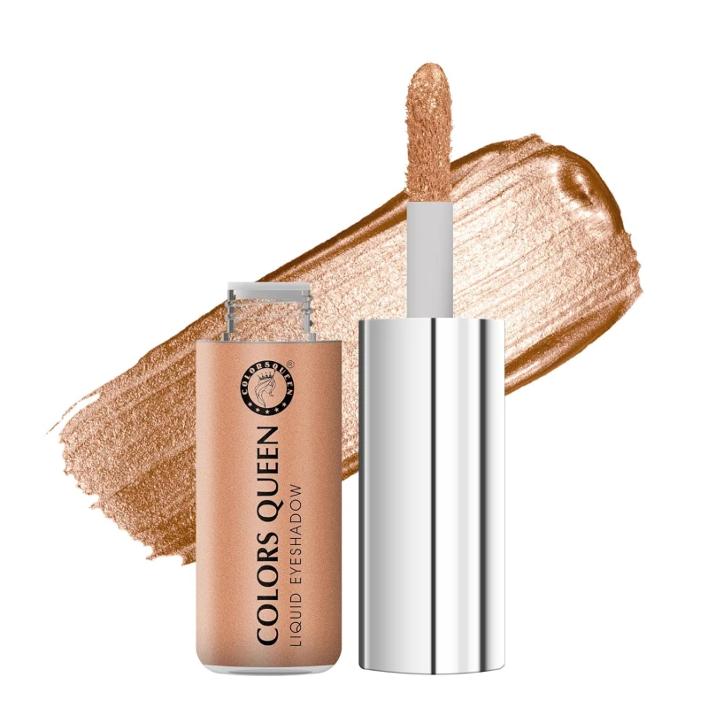 Colors Queen Metallic Liquid Eyeshadow Highly Pigmented &amp; Long Lasting Eyeshadow | Smooth One Stroke Application, Non-Transfer, Waterproof Eye Shadow (Shade - 02, 7g) thumbnail 2