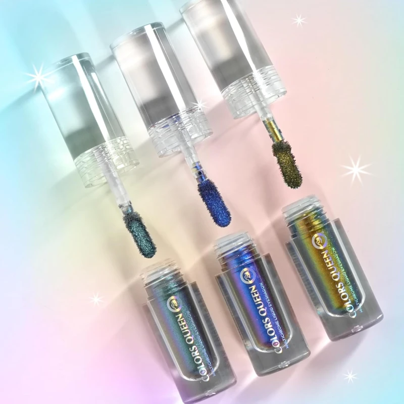 Colors Queen Multichrome Liquid Eyeshadow | Long Wearing &amp; Highly Pigmented Eyeshadow with Metallic Finish | Transfer Proof &amp; Smudge Proof Liquid Eye Shadow for Eye Makeup (03 - Northern Lights) thumbnail 7
