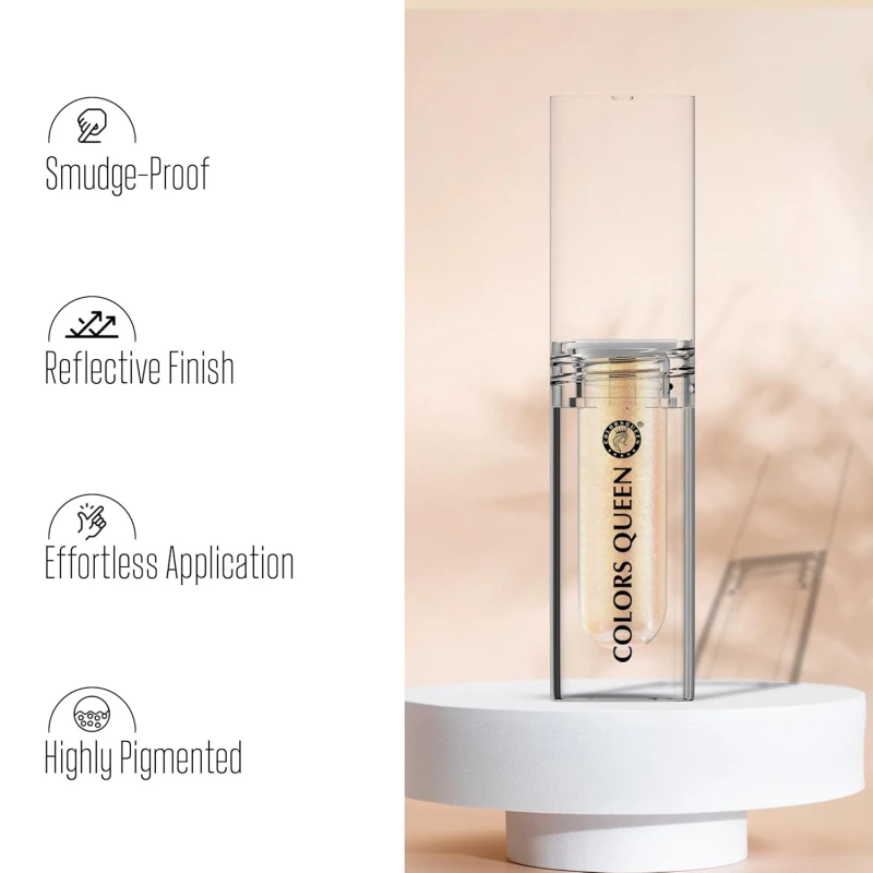 Colors Queen Multichrome Liquid Eyeshadow | Long Wearing &amp; Highly Pigmented Eyeshadow with Metallic Finish | Transfer Proof &amp; Smudge Proof Liquid Eye Shadow for Eye Makeup (10 - Diamond Dust) thumbnail 4