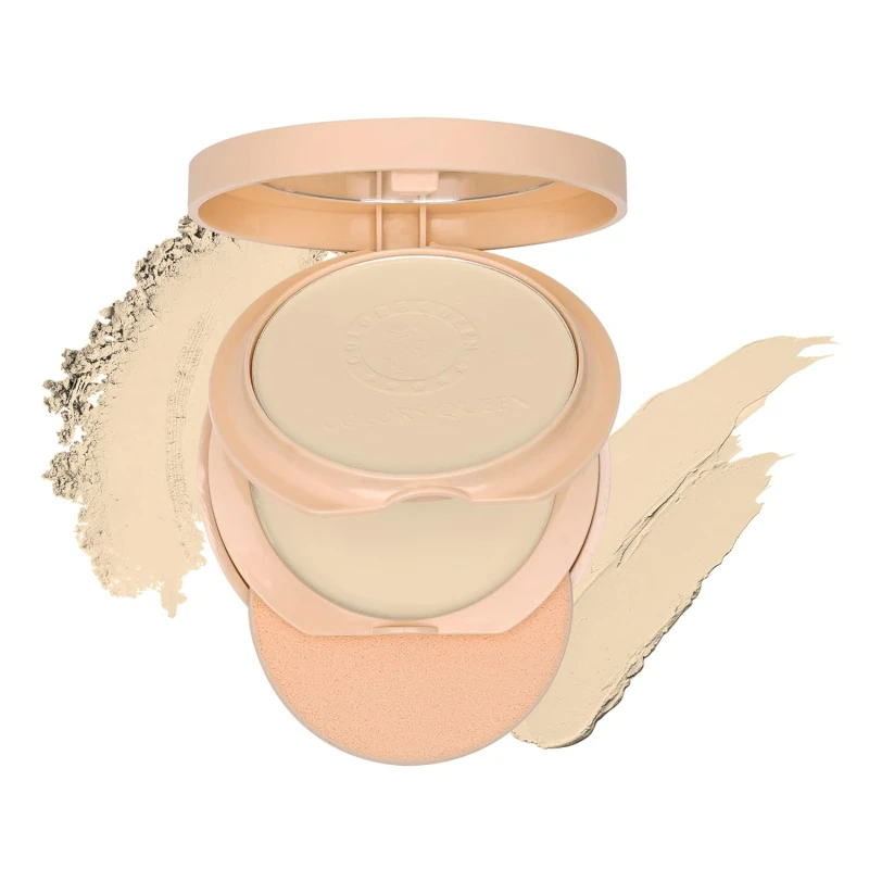 Colors Queen Perfect Look Oil Control Matte Compact Powder | 2 in 1 Compact Powder + Base Concealer | Long Lasting, Waterproof, Lightweight Powder for Face Makeup (04 - Marble Fair, 18g) thumbnail 4