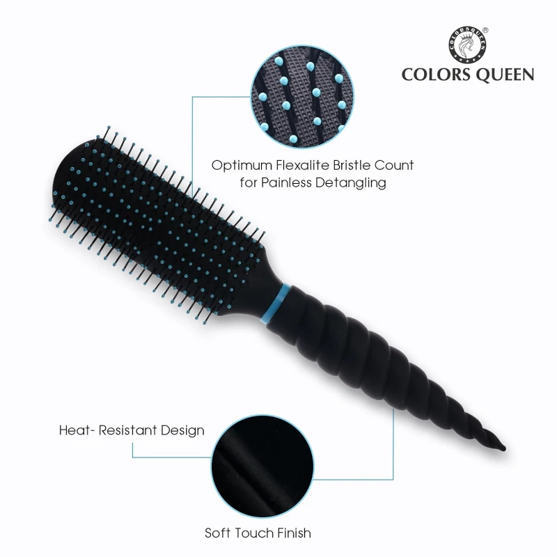 Colors Queen Small Paddle Hair Brush with Strong &amp; Flexible Bristles | Hair Brush for Men &amp; Women for Grooming, Straightening, Smoothing &amp; Detangling Hair (Small Paddle Brush) thumbnail 8