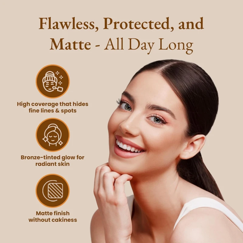 Colors Queen Sun Expert Compact Powder with SPF 60 UVA/UVB PA+++ | UV Protection, Oil Control, Easy to Blend Matte Finish, Long Wearing &amp; Lightweight Compact Powder (01 - Fair 15g) thumbnail 2