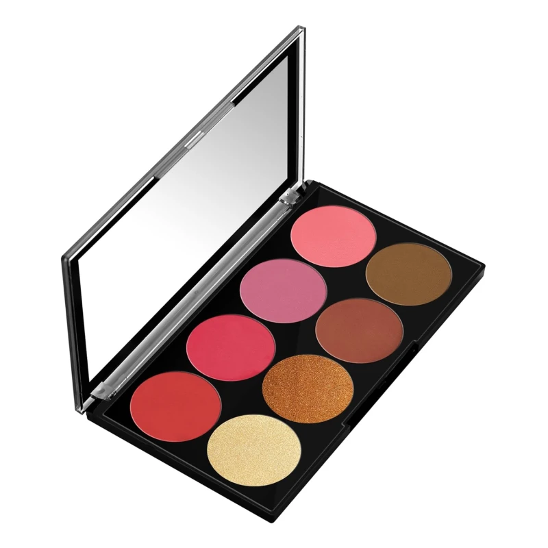 Colors Queen Ultra Professional Blush Palette with Shimmer Highlighters and Contour | Highly Pigmented &amp; Easy to Blendable Shades | Lightweight Blush and Highlighter Palette (Shade - 01) thumbnail 3