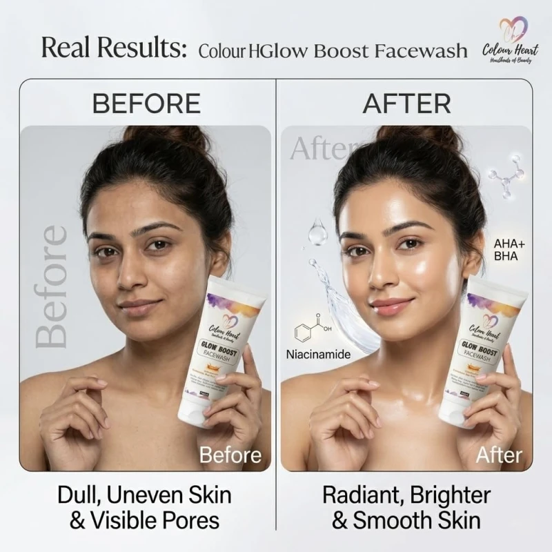 COLOUR HEART Glow Boost Face Wash with Enzyme | Reduces Tan | Boosts Glow | Gently Exfoliates &amp; Brightens Skin | Reduces Pigmentation | Sulphate-Free | Hydrating | for Men &amp; Women - 100ml SH-7711 thumbnail 5