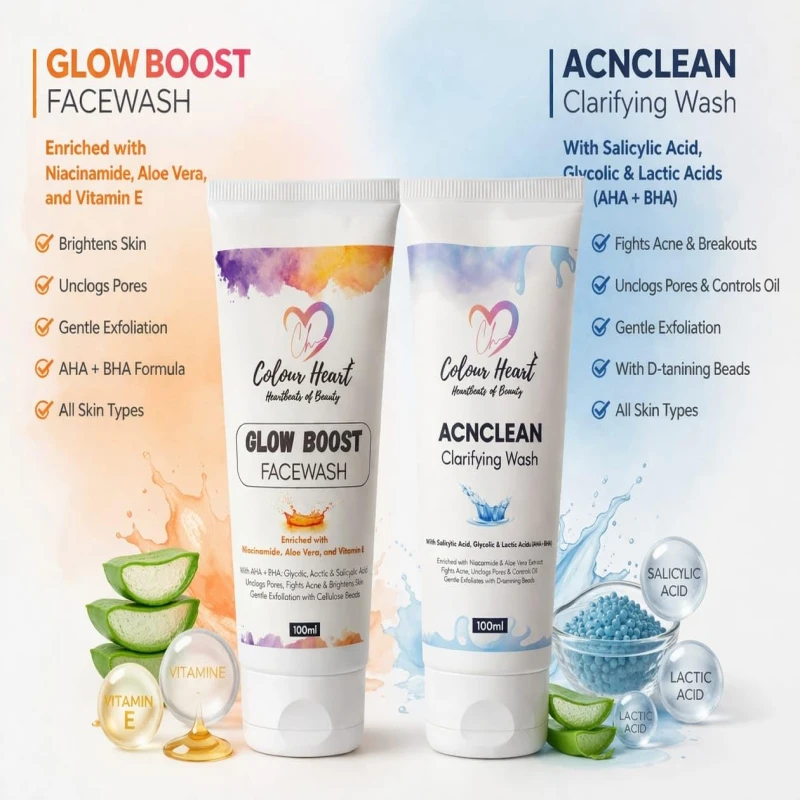 COLOUR HEART Glow Boost Face Wash with Enzyme | Reduces Tan | Boosts Glow | Gently Exfoliates &amp; Brightens Skin | Reduces Pigmentation | Sulphate-Free | Hydrating | for Men &amp; Women - 100ml SH-7711 thumbnail 6