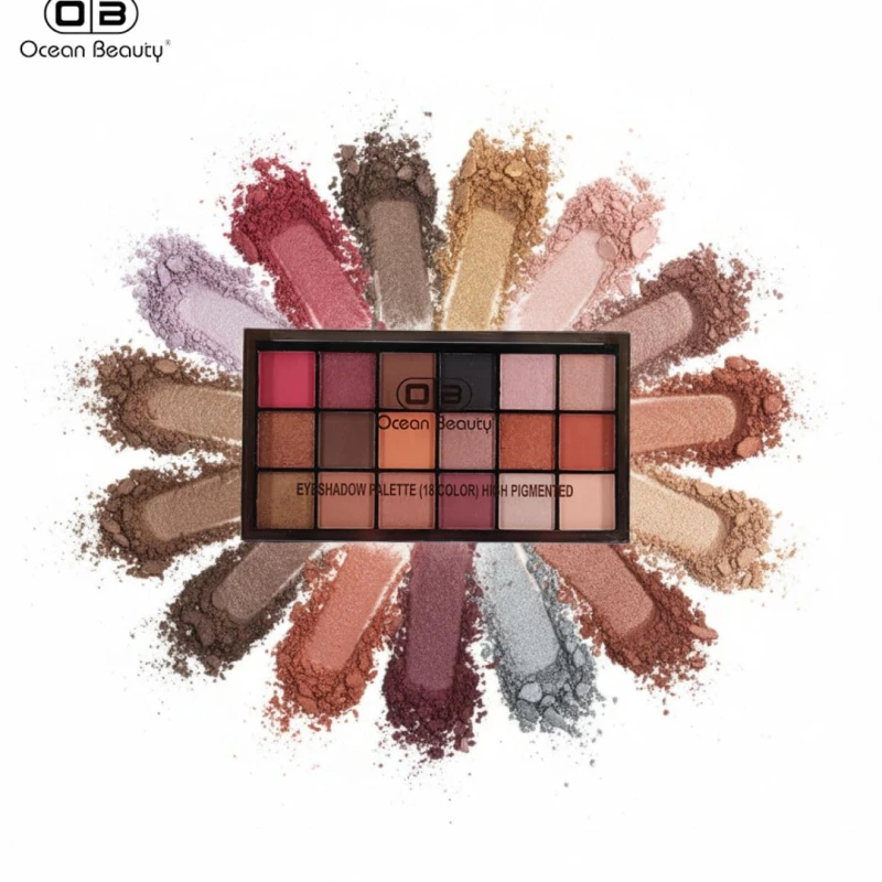 EyeShadow Palette ( 18 color ) High Pigmented | Complete Makeup Look | Makeup Palette Matte, Shimmery And Metallic Finish | Multicolor Palette | High Pigemted and Blendable | Longwear | Perfect Look Finish | 40 G (04) thumbnail 5