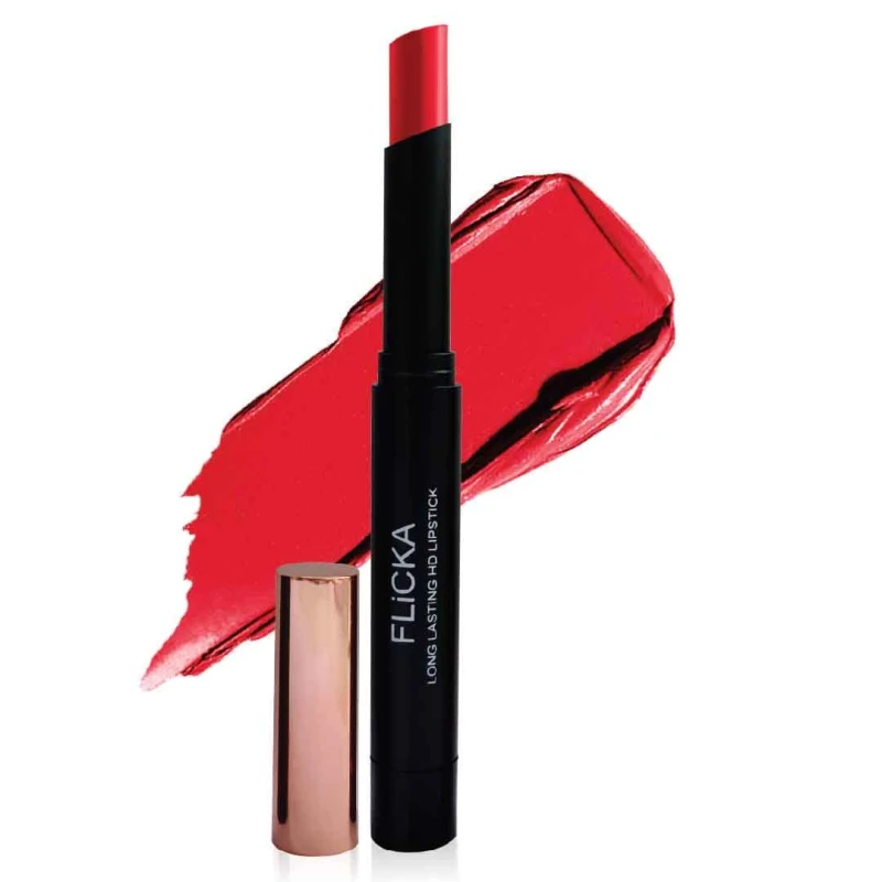 FLiCKA High Drama Creamy Matte Lipstick| Non-transfer HD Lipstick, Waterproof, Hydrating, Moisturizing, Upto 16Hrs, 02 Exited, 3.2 thumbnail 4