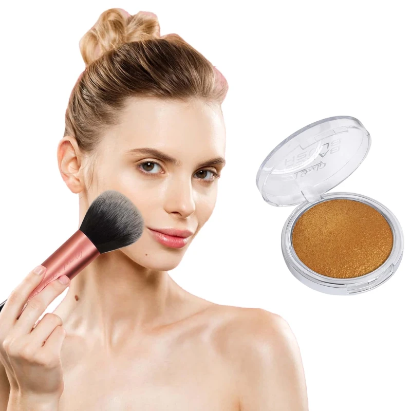 Glam21 Baked Blusher | Highly Pigmented, Long Lasting | Illuminating Glow Finish | Smooth &amp; Blendable Texture |Stays up to 8 hours | For All Skin Types | 6gm | Shade-11 thumbnail 4
