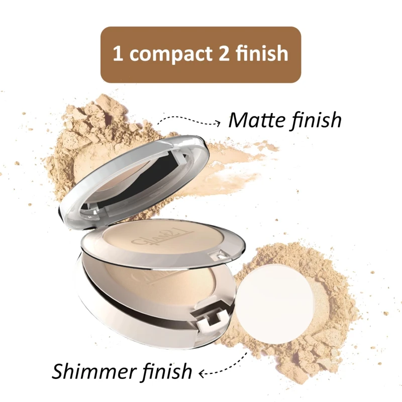 Glam21 BB Powder 2-in-1 Compact Powder Matte Finish &amp; Oil Free | Matte &amp; Shimmer Shades | Instant Weightless Finish Look | Long-lasting | Poreless Soft Skin | 20gm, Almond Honey-03 thumbnail 6