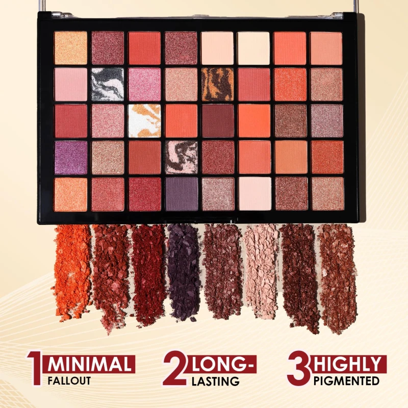 Glam21 Celeste Professional Eyeshadow Palette | All-in-One Eyeshadow Palette &amp; Highly Pigmented | 40 Selected Shades| Matte &amp; Shimmer Shades - 50gm | Heavenly-01 thumbnail 3