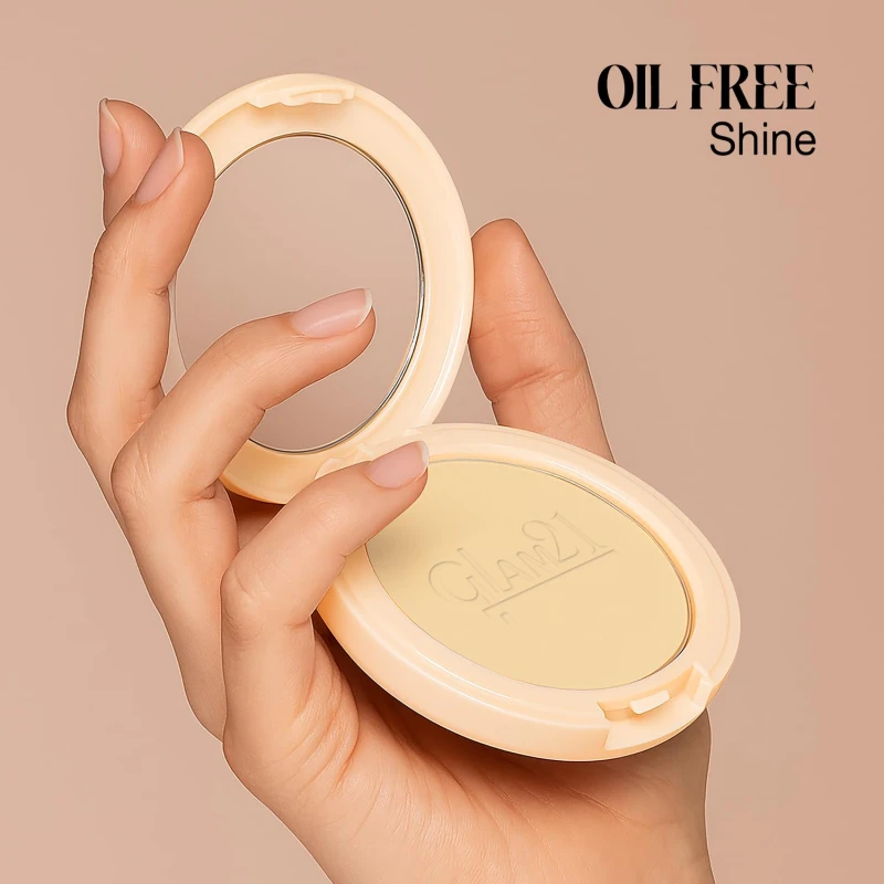 Glam21 High Definition Compact Powder 2-in-1 | Smooth Satin Texture | Long-Lasting Matte Finish | Oil-Control &amp; Buildable Coverage | Suitable for All Skin Types | 18gm, Almond Honey-01 thumbnail 4