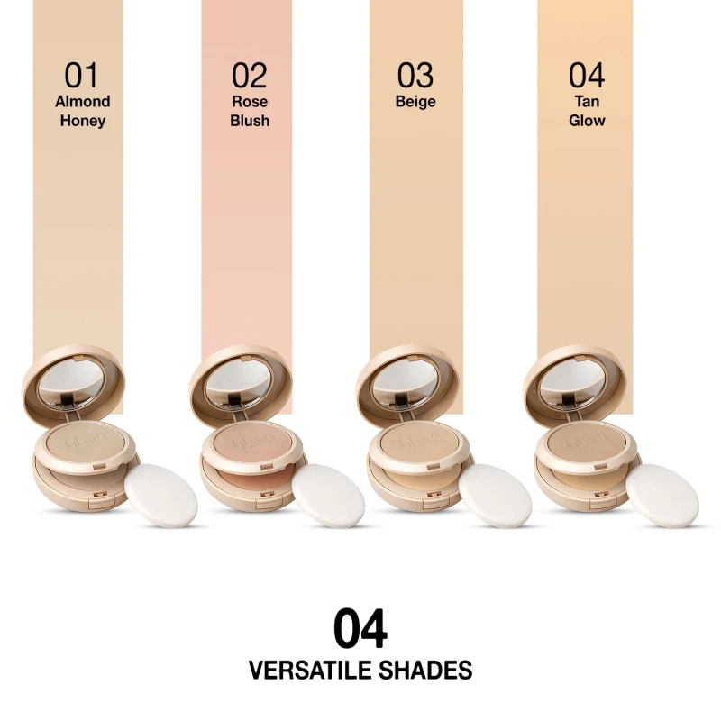 Glam21 High Definition Compact Powder 2-in-1 | Smooth Satin Texture | Long-Lasting Matte Finish | Oil-Control &amp; Buildable Coverage | Suitable for All Skin Types | 18gm, Almond Honey-01 thumbnail 7