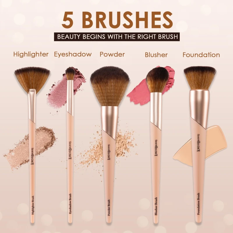 Glam21 Lord Of The Brushes Foundation Brush |Soft &amp; Durable Bristles for Flawless &amp; Effortless Blending |Durable &amp; Long-Lasting |Easy-to-Control Handle thumbnail 7