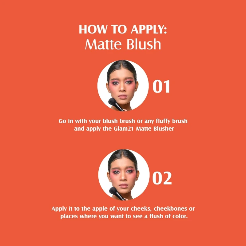 Glam21 Matte Cheek Blush | Perfect Pop of Color | Seamless Texture &amp; Perfect Coverage Richly | Pigmented | Ultra Matte | Blendable | Suits all skin tones| 8.7gm |Shade-04 thumbnail 5